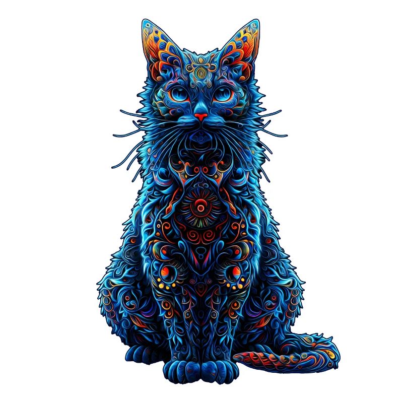 Complexe psychédélique fractal chat Rave champignon