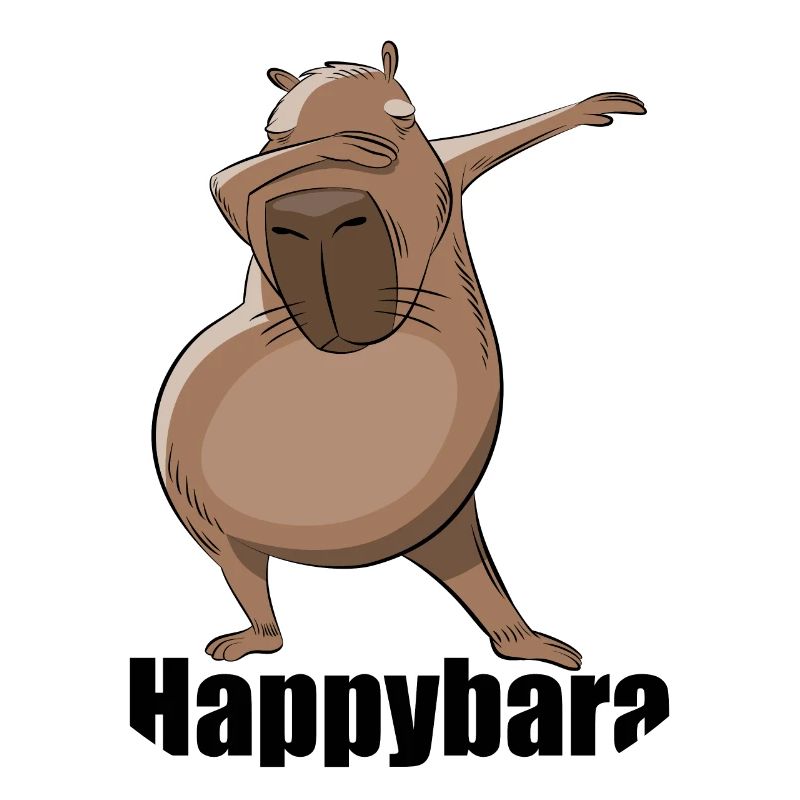 Capybara Dabbing Happybara Gift