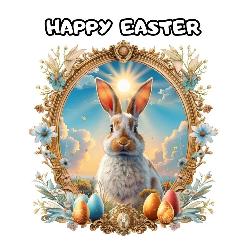 HAPPY EASTER, emblem, easter, easter bunny, beautiful,