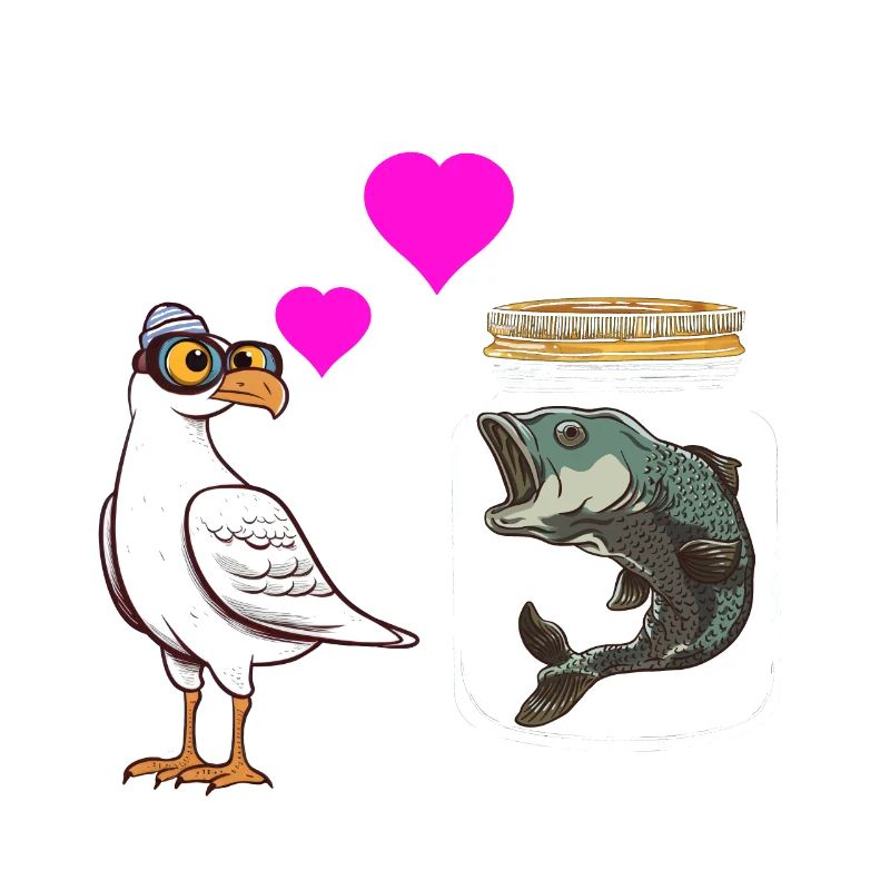 Seagull Loves Fish Fish Maritime Sailor