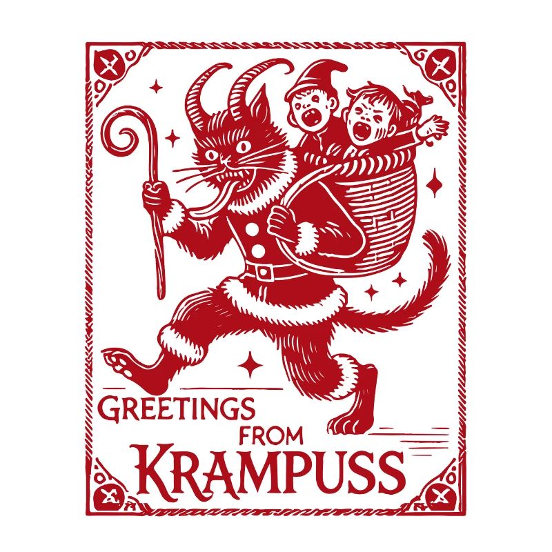 Salutations de Krampus drôle Krampus chats folklore