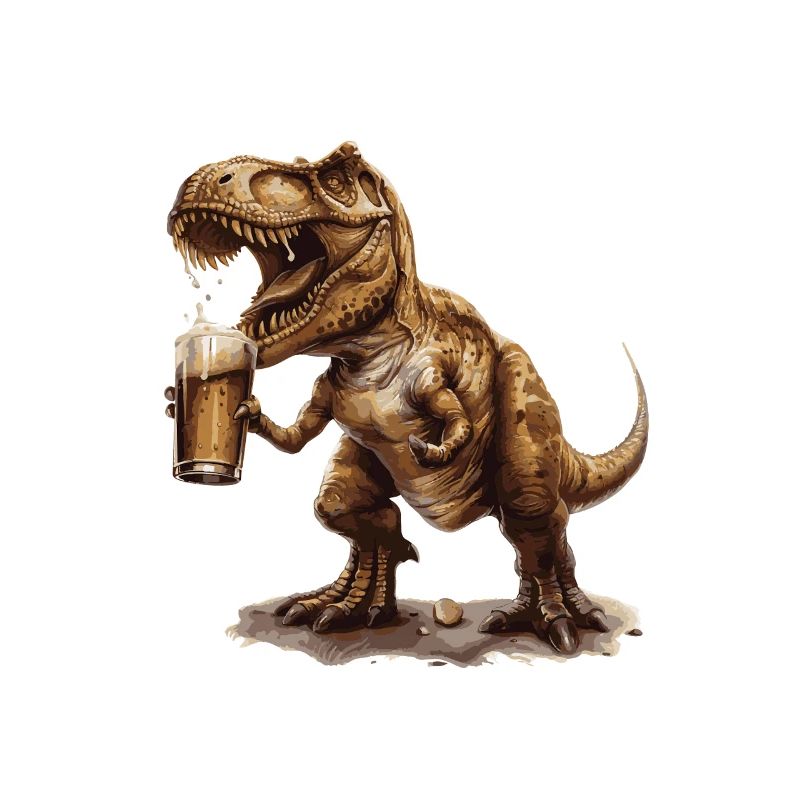 Dinosaur T-Rex Beer Funny