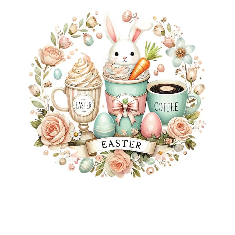 Easter Bunny Coffee Easter Latte Macchiato Design