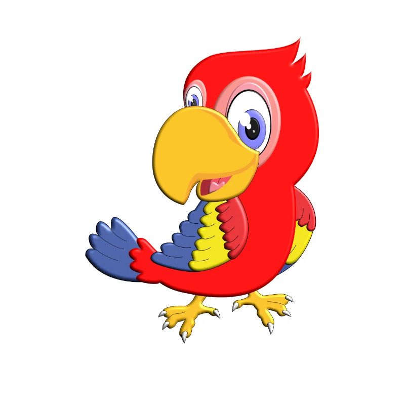 Parrot Feathers Ara Bird Birds Comic Parrot Bird