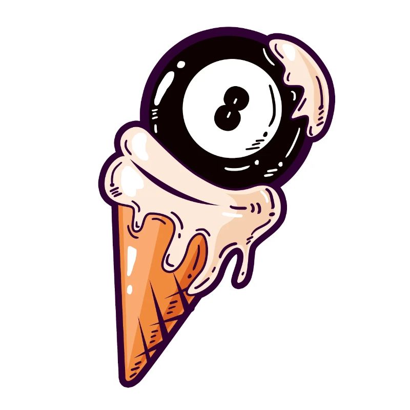Billard Kugel Eis Billard Eiscreme