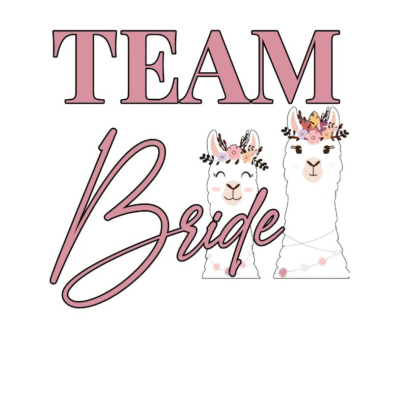 Team Bride Bride Alpaca Lama JGA Wedding