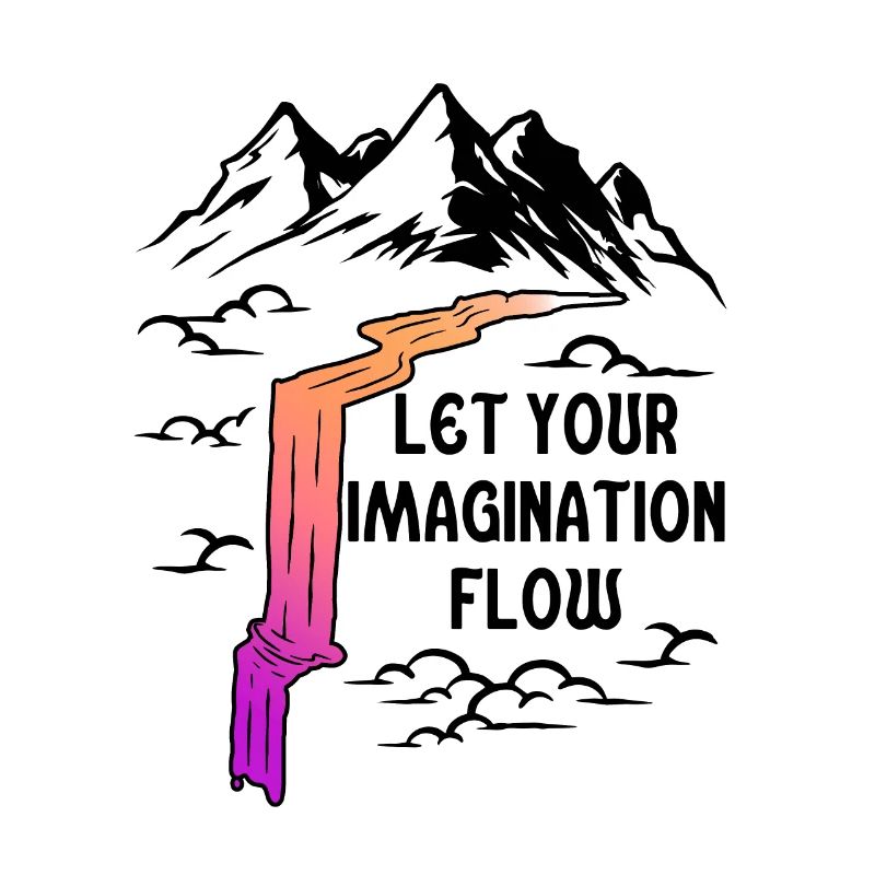 Space River Mountain Imagination