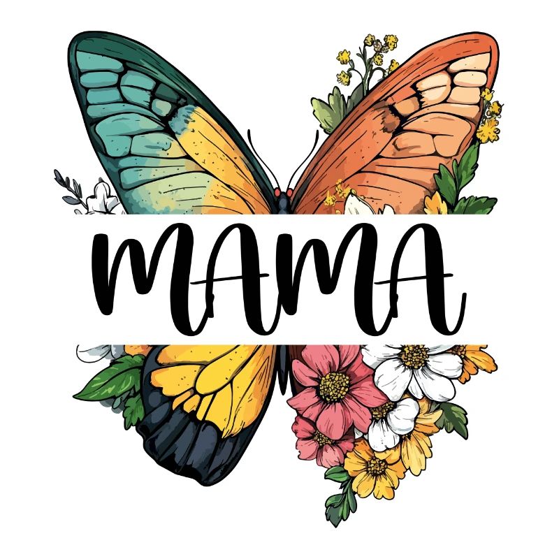 Mama Schmetterling Blumen Beste Mutter Muttertag