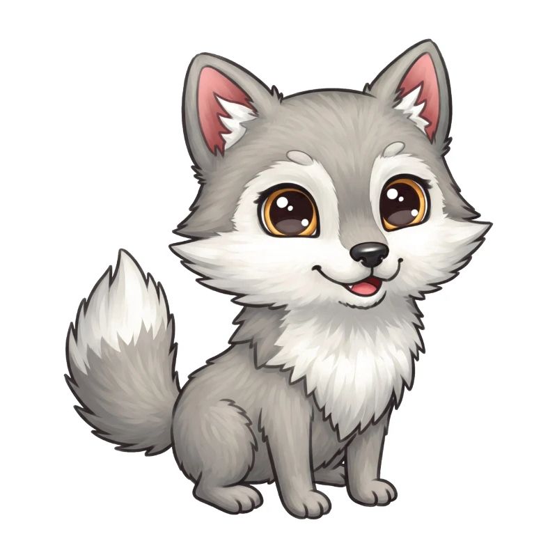 Tier Cartoon Wolf