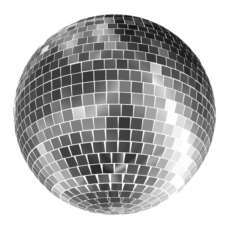 Diskokugel Mirrorball silber
