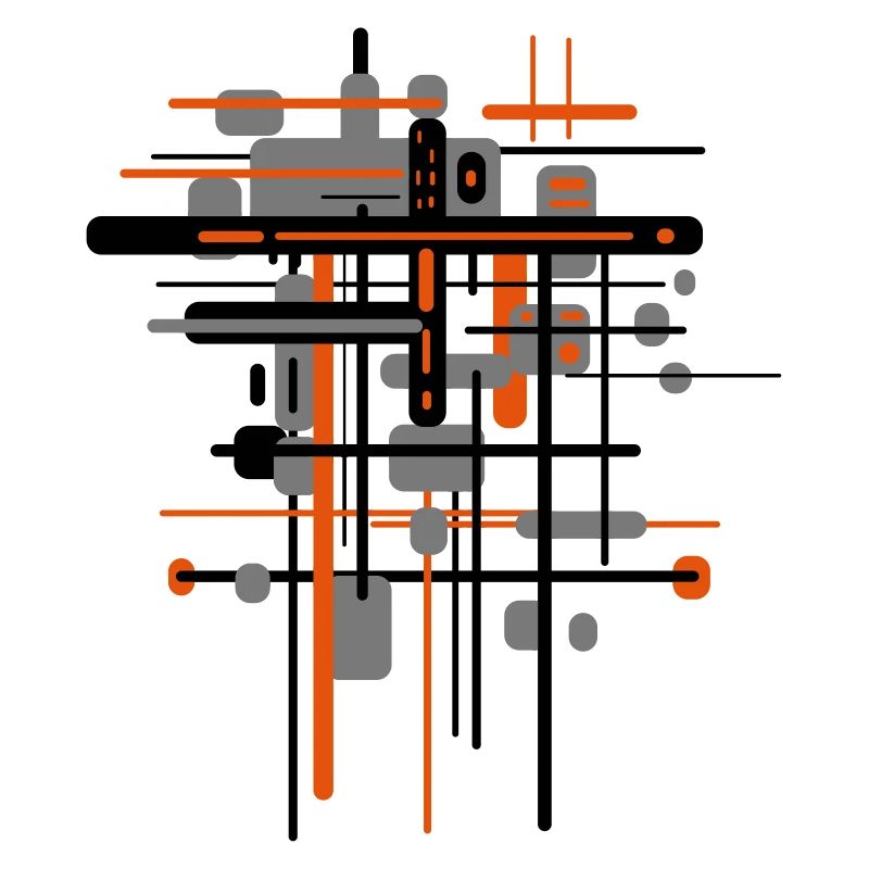 Bauhaus Construction Site - Pattern Abstract