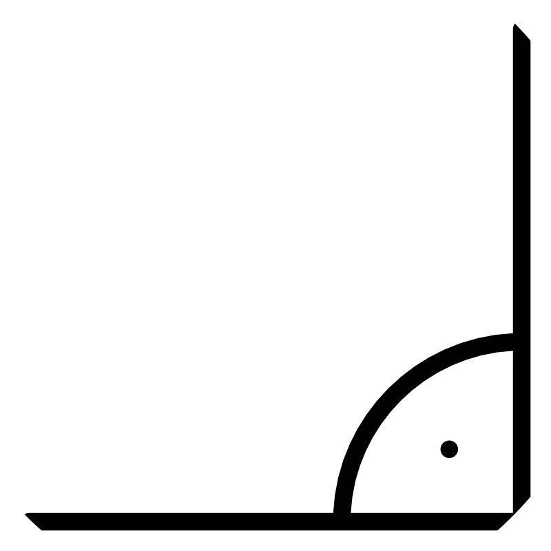 Mathematics icon - right angle