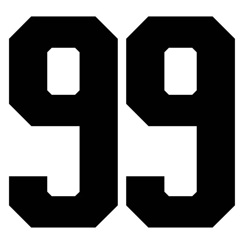 Nummer 99 große Zahlen Massive Ziffern