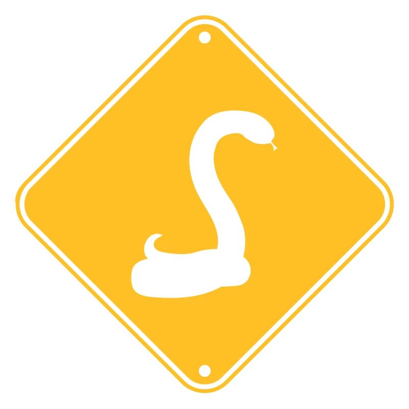 warning blindfold snake caution caution h