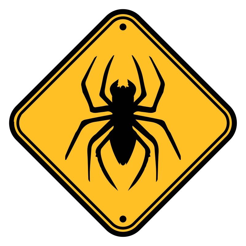 shield warning caution hazard caution zone spider