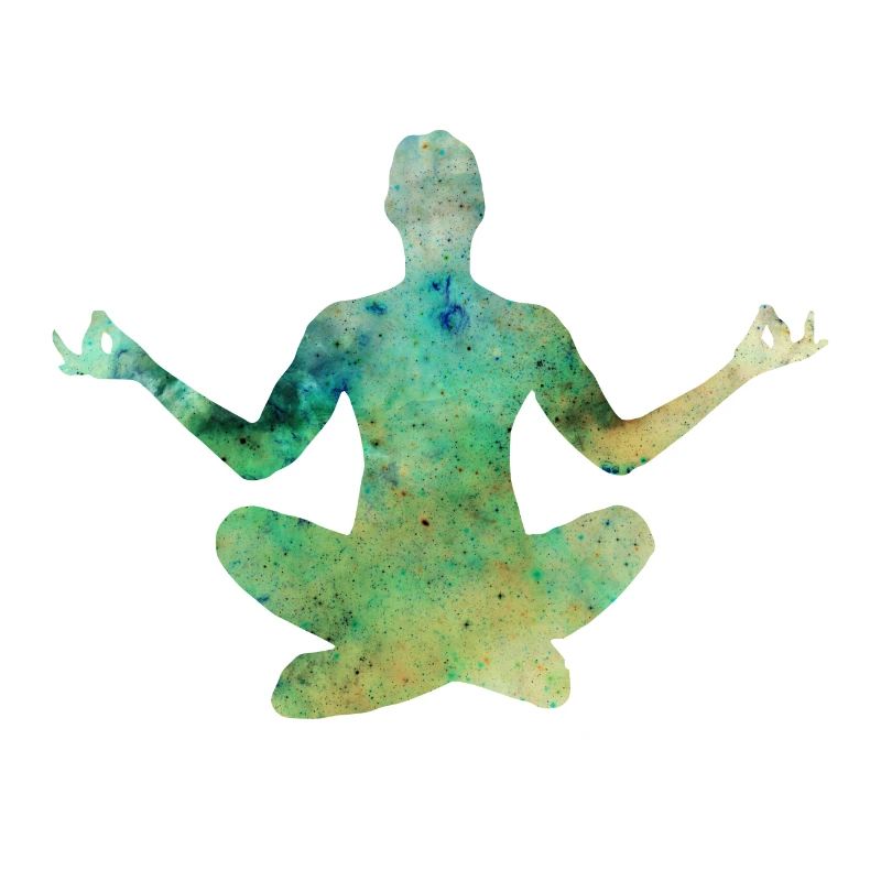 Motif de yoga aux couleurs de l'espace, Geschnekidee
