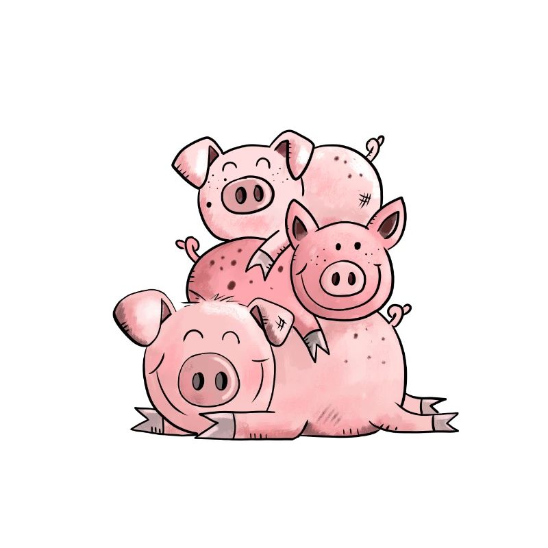 Pigs Make Me Happy I Pigs Comic Gift