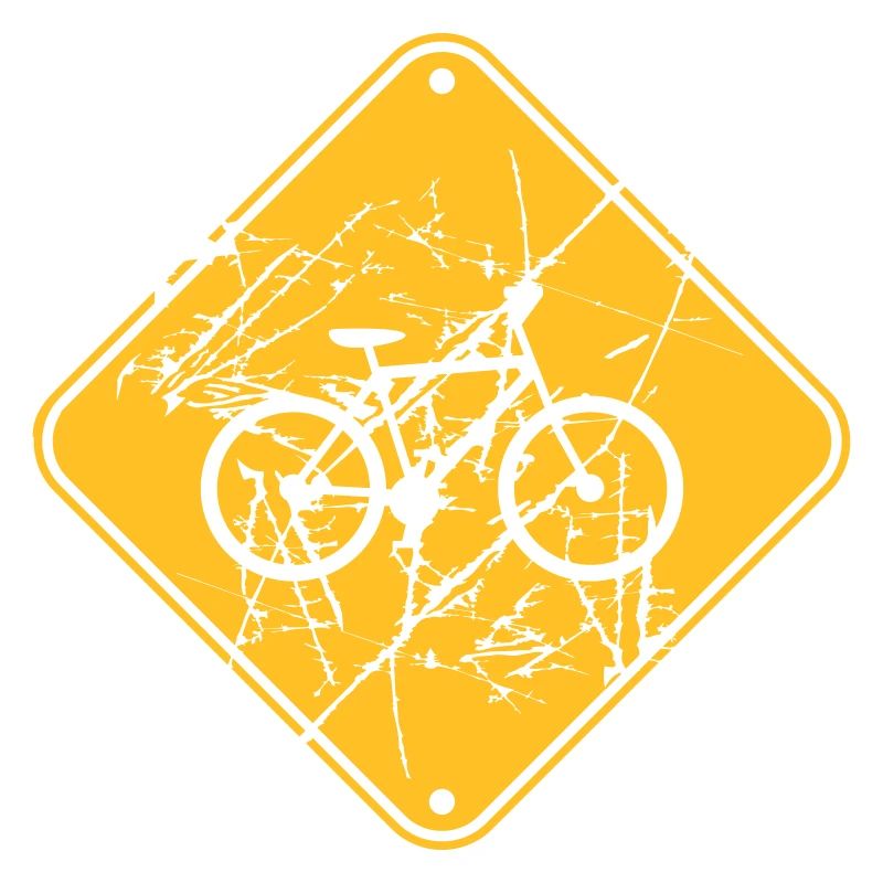 Scratch tears bicycle signage signboard note