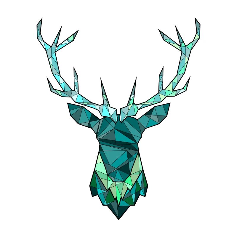 Cerf Hipster bleu