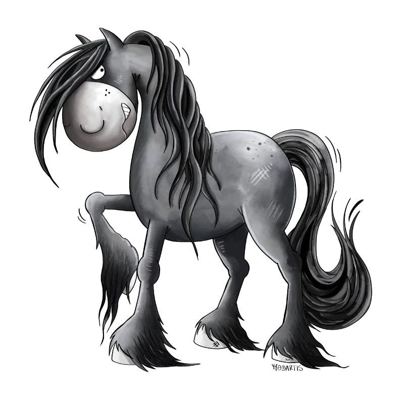 Cheval Grumpy I Bande Dessinée Pour Cavalier