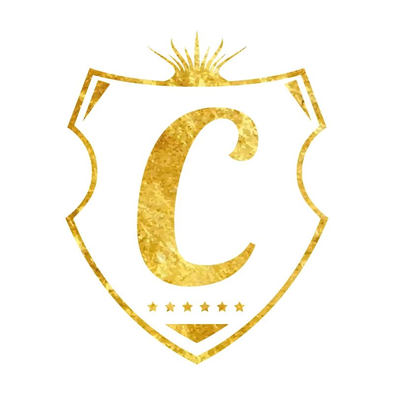 c buchstabe gold