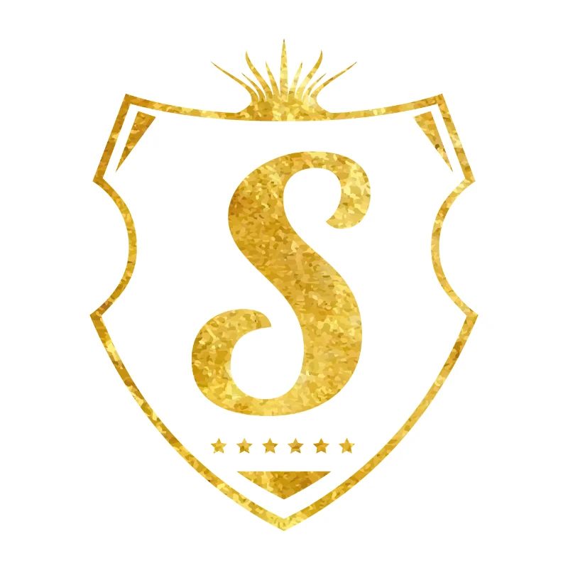 S buchstabe gold