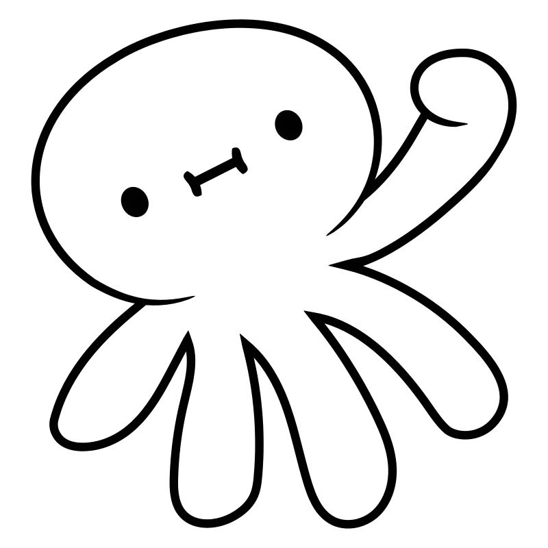 Small waving squid