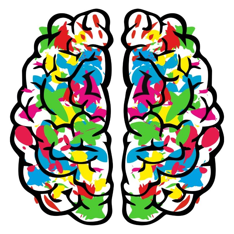 Creative colourful brain