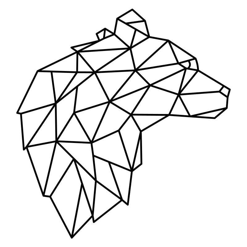 Bear geometry baer nature forest gift idea