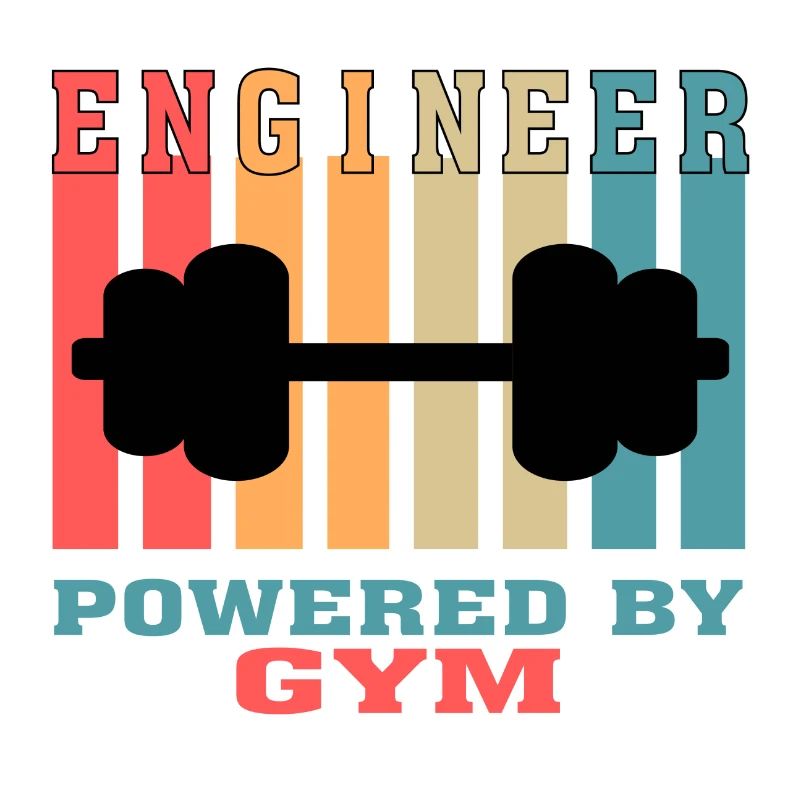 Funny Engineer Powered by Gym Tshirt for Engineers