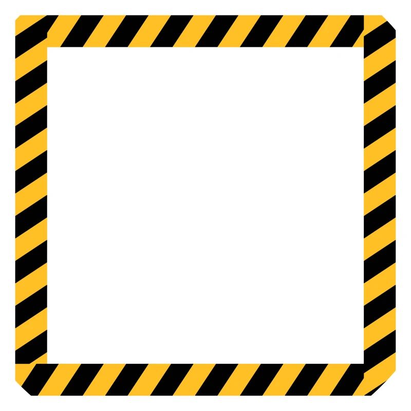 Frame sign barrier tape