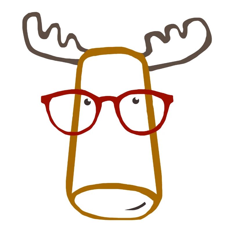 Elch mit Brille