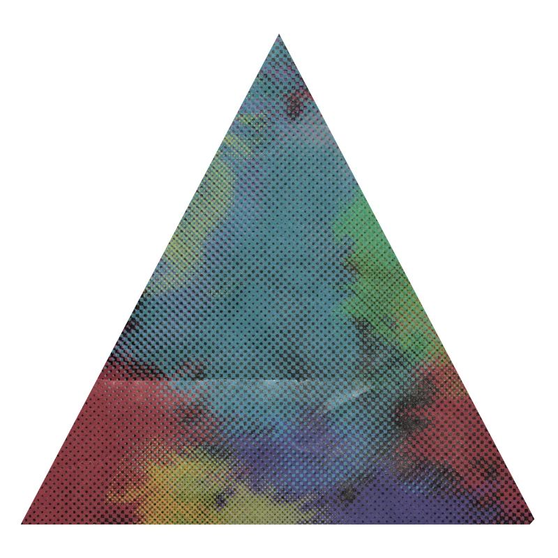 Triangle with colorful structure comic