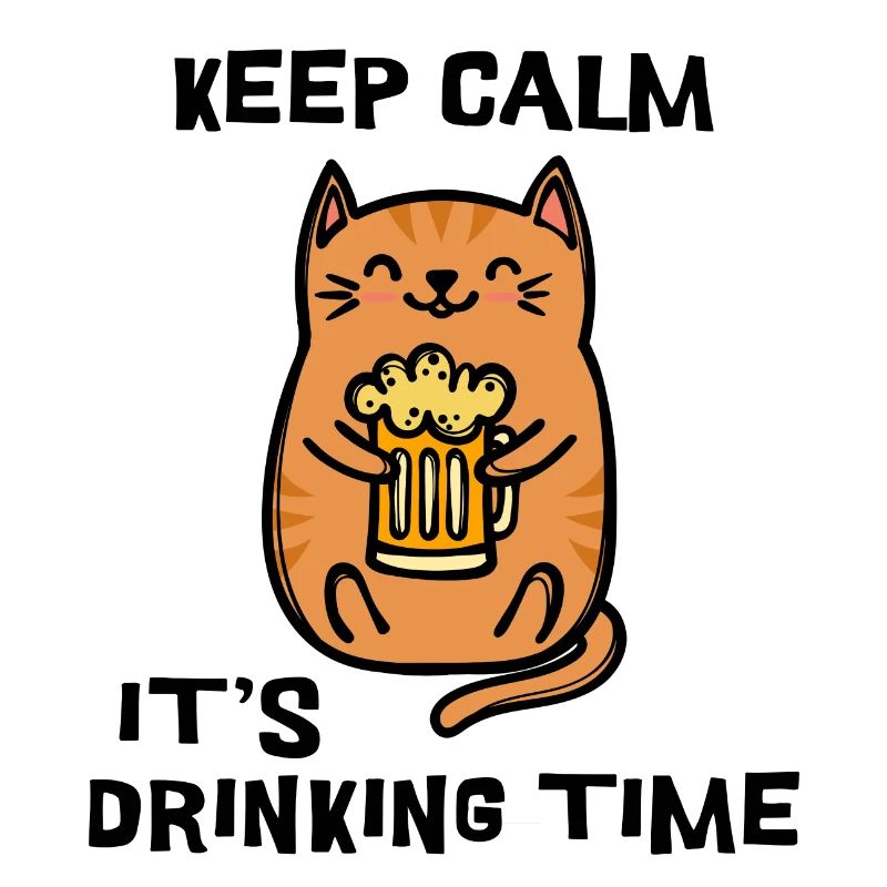 Fest Bier Statement Trinken Katze