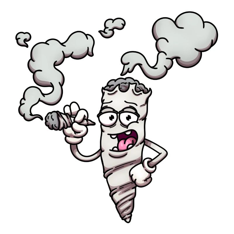 Marihuana Joint Charakter Rauchen eines Joints