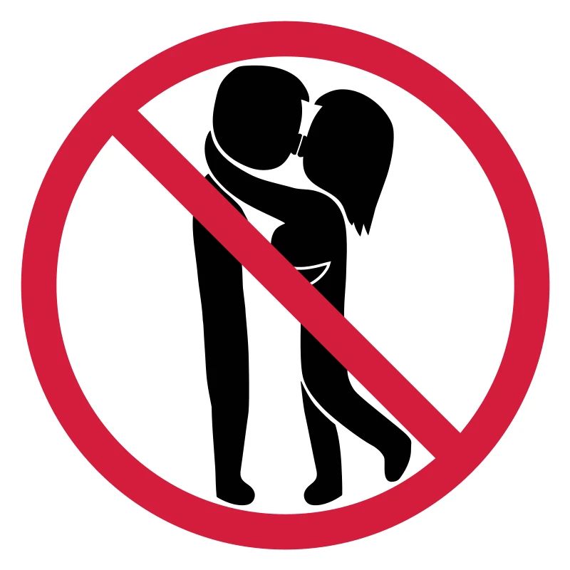 Signe interdit de baiser