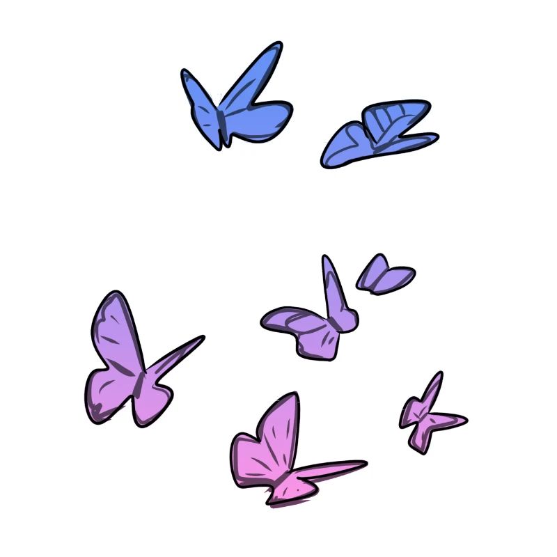 papillons violets symbole papillon