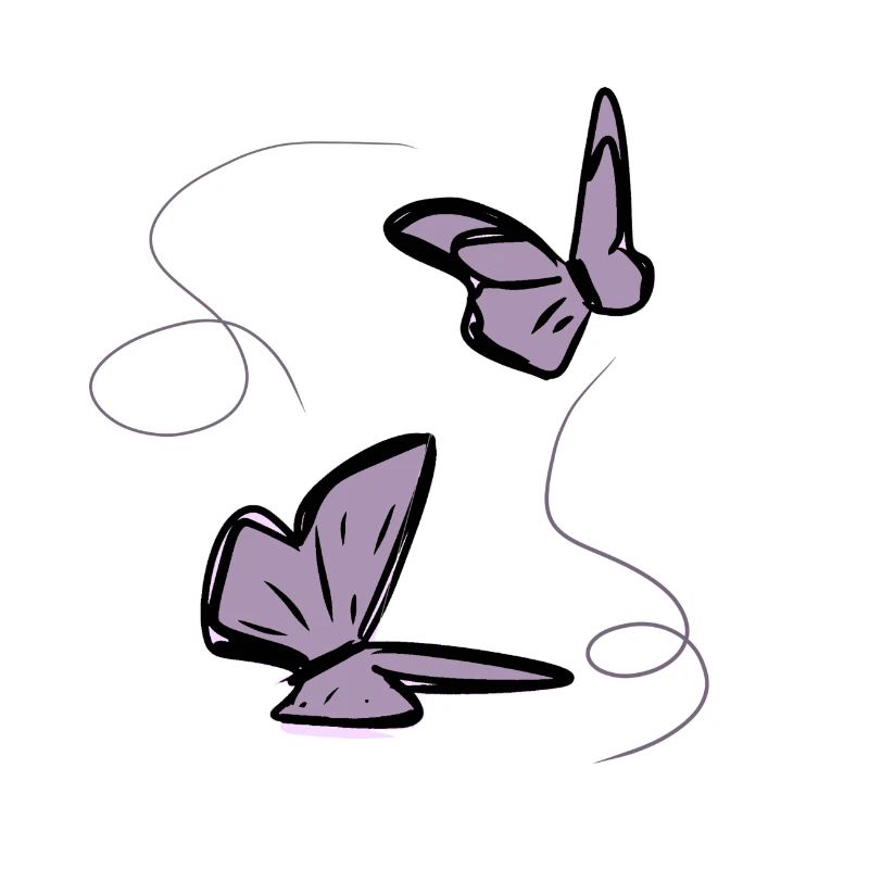 two butterflies butterfly thread