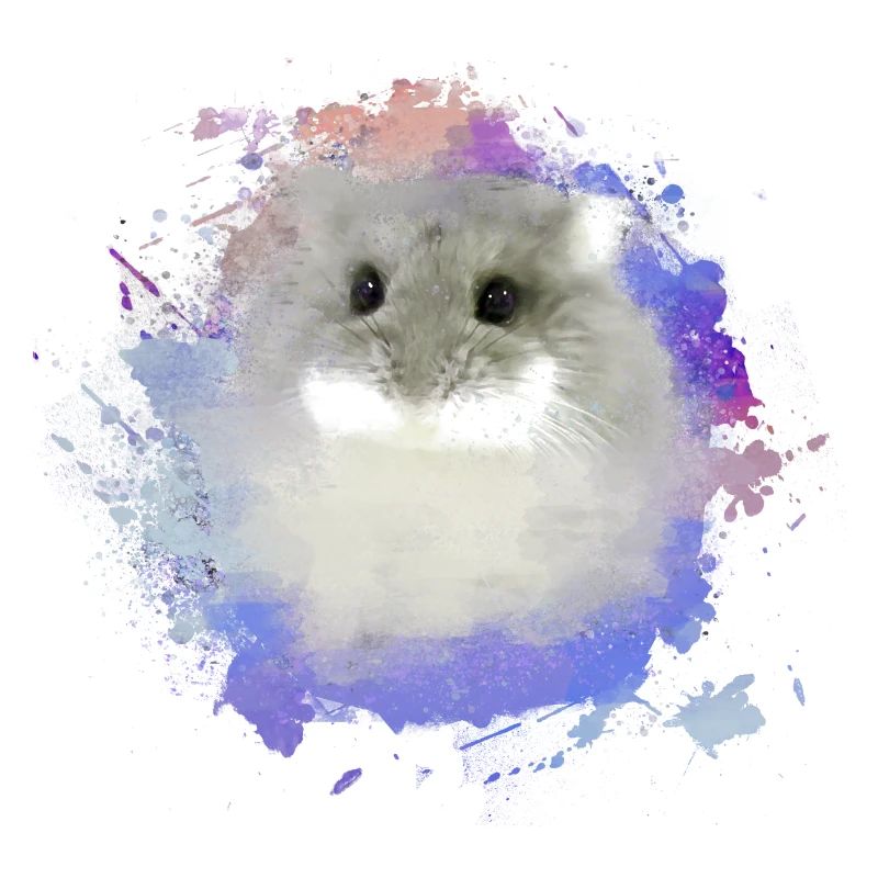 dwarf hamster,hamster,colorful,graffiti,painting