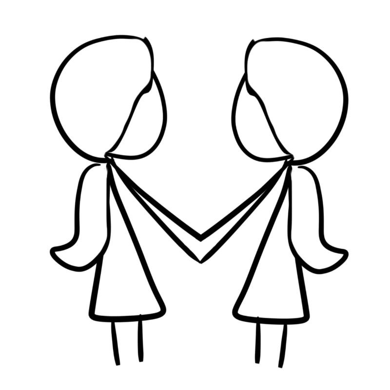 Freundschaft Freunde zwei Mädchen