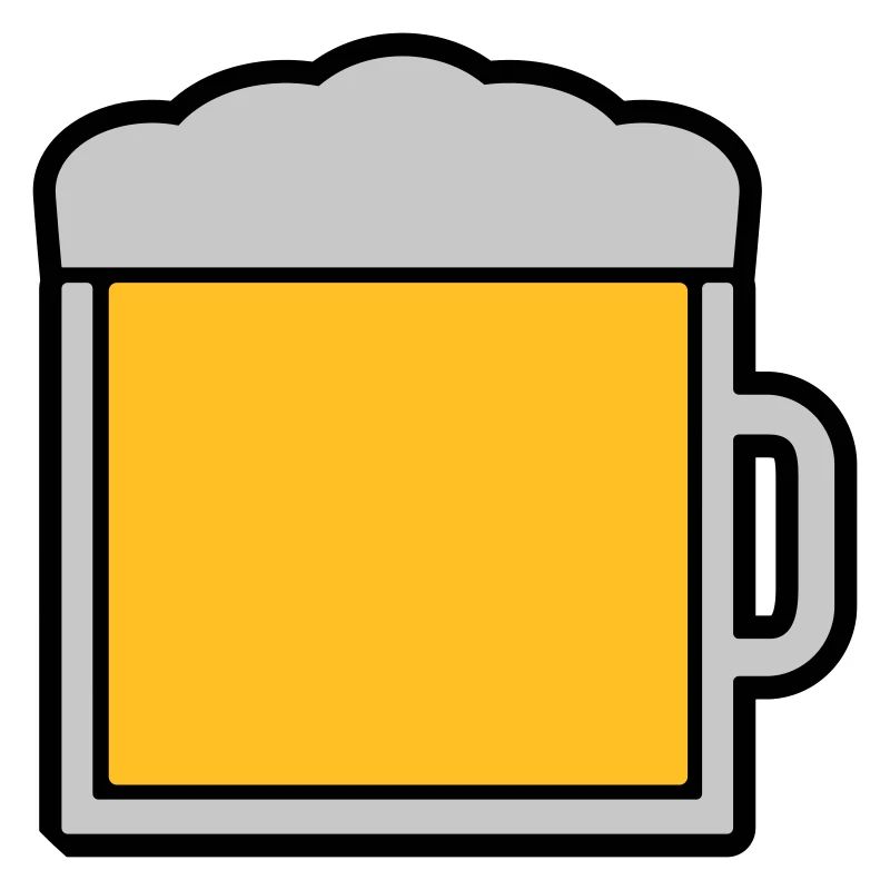 Icon Logo Large Beer Glass
