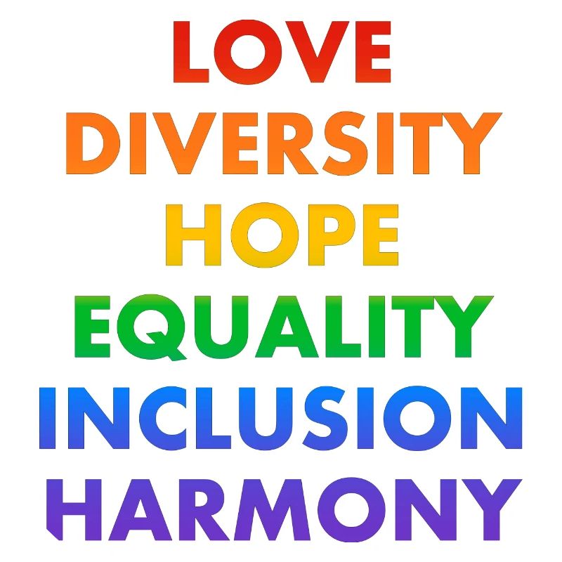 LOVE DIVERSITY HOPE EQUALITY INCLUSION HARMONY