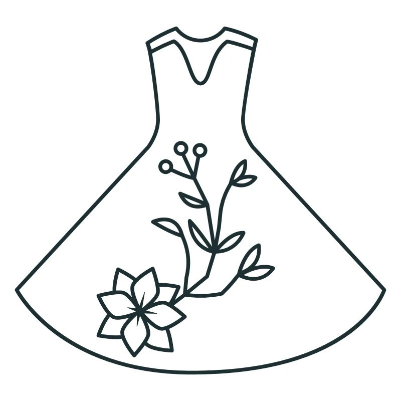 Robe de danse moderne avec des fleurs