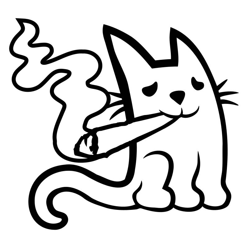 Weed Joint Drogen Katze