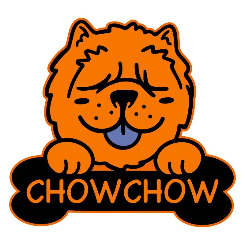 Chow chow and bone