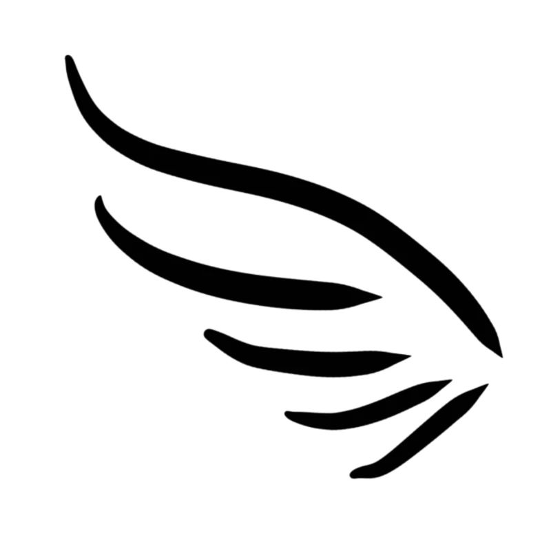 Wing symbol fly dark