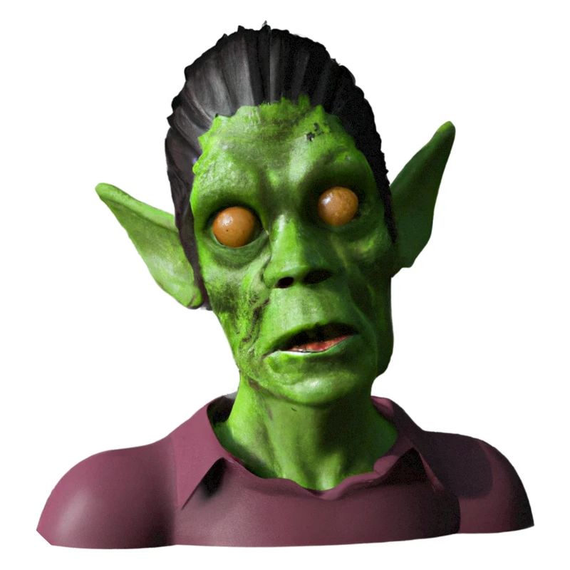 Evil green zombie for Halloween