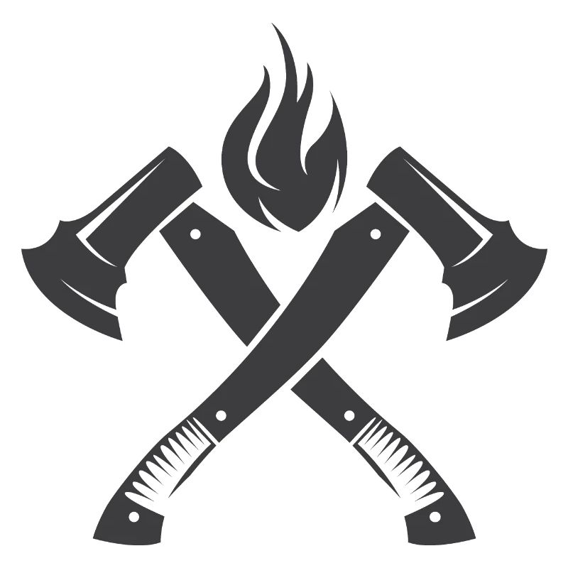 Axe Fire Fire Brigade Flame Symbol Operation Icon