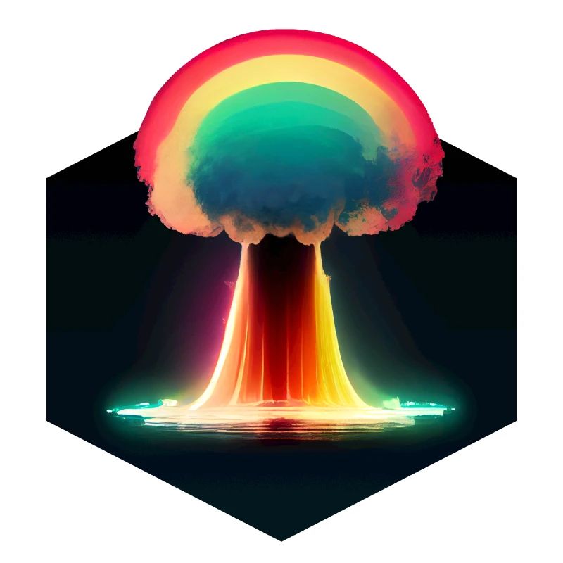 Explosion nucléaire arc-en-ciel