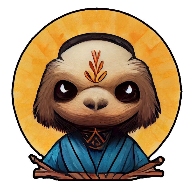 Buddhist monk as a sloth